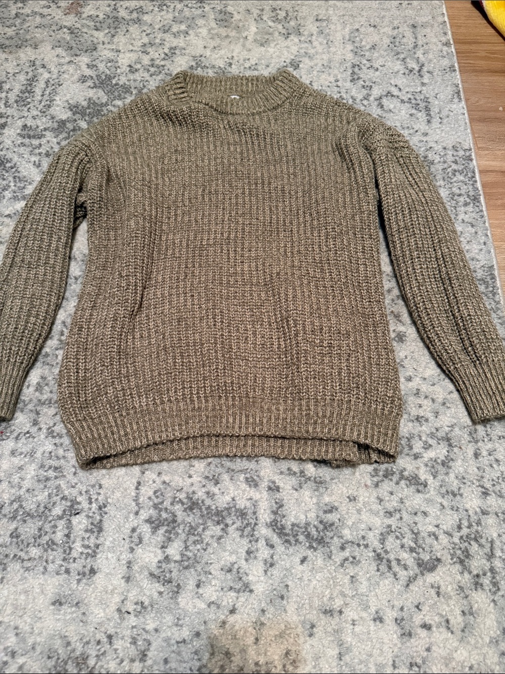 SO Knit Crewneck Sweater -Brown